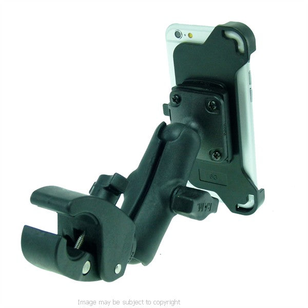Wheelchair Rail and Tube Mount with Dedicated iPhone 6S (4.7) Cradle. (sku 31259)