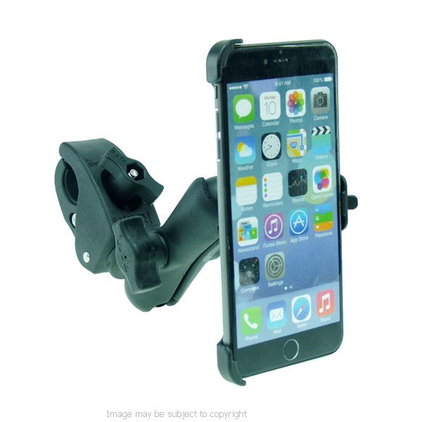 Wheelchair Rail and Tube Mount with Dedicated iPhone 6 Plus Cradle. (sku 21267)