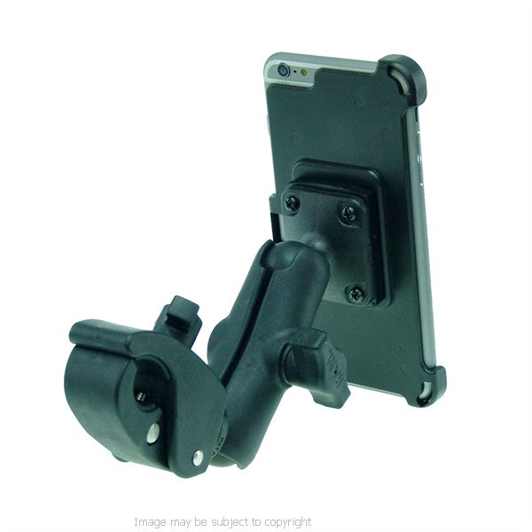 Wheelchair Rail and Tube Mount with Dedicated iPhone 6 Plus Cradle. (sku 21267)