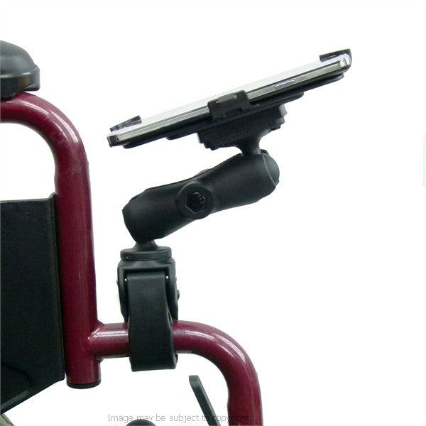 Wheelchair Rail and Tube Mount with Dedicated Galaxy Note 3 Cradle (sku 21268)