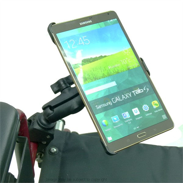 Dedicated Wheelchair Rail - Tube Mount for Samsung Galaxy Tab S 8.4 (sku 21276)