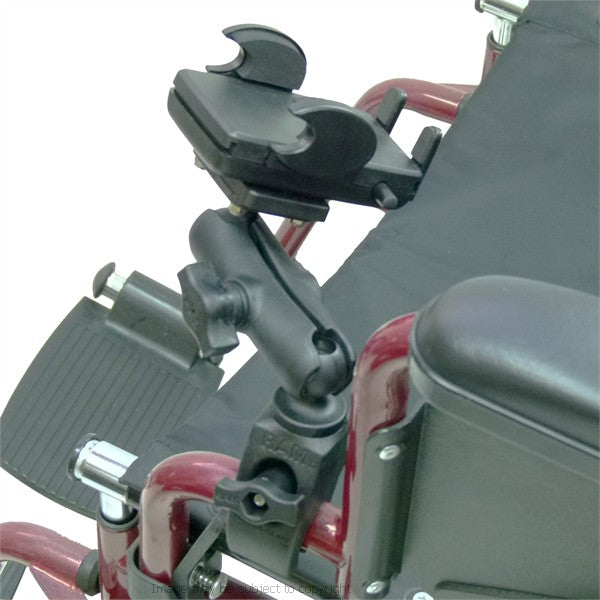 Wheelchair Rail - Tube Mount with Universal Phone Holder (sku 21277)