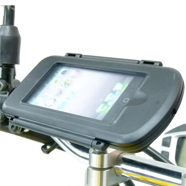 Motorcycle M8 Handlebar Top Clamp Mount &amp; Waterproof Cases for Apple iPhone SE 1st edition (sku 35480)