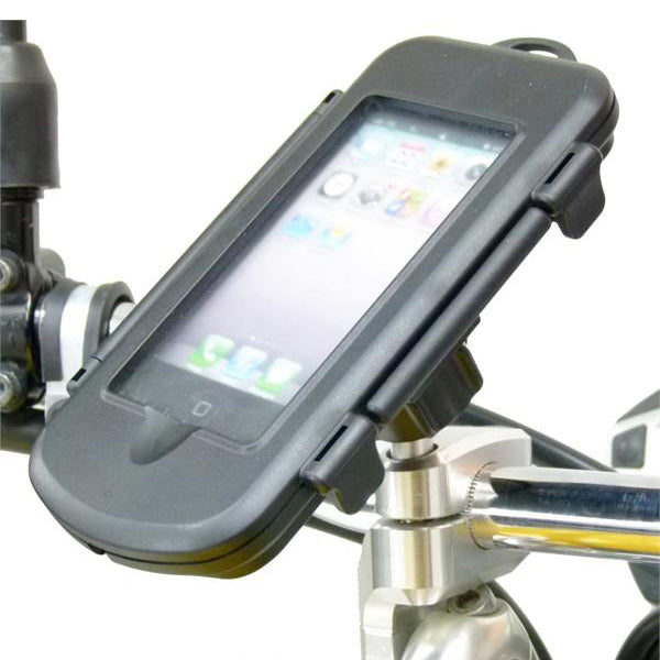Motorcycle M8 Handlebar Top Clamp Mount &amp; Waterproof Cases for Apple iPhone SE 1st edition (sku 35480)