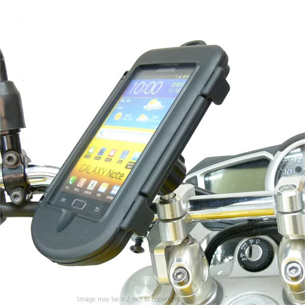 Motorcycle M8 Handlebar Top Clamp Mount &amp; Waterproof Cases for Samsung Galaxy Note (sku 21337)