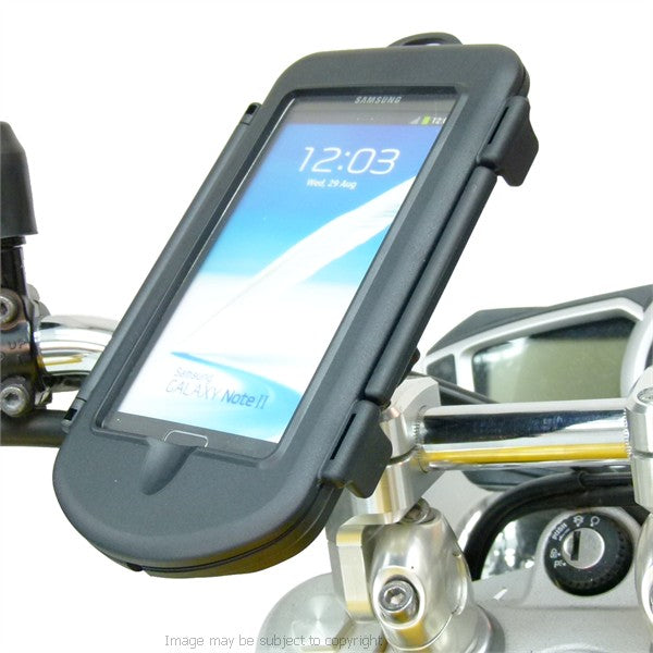Motorcycle M8 Handlebar Top Clamp Mount &amp; Waterproof Cases for Samsung Galaxy Note 2 II (sku 21338)