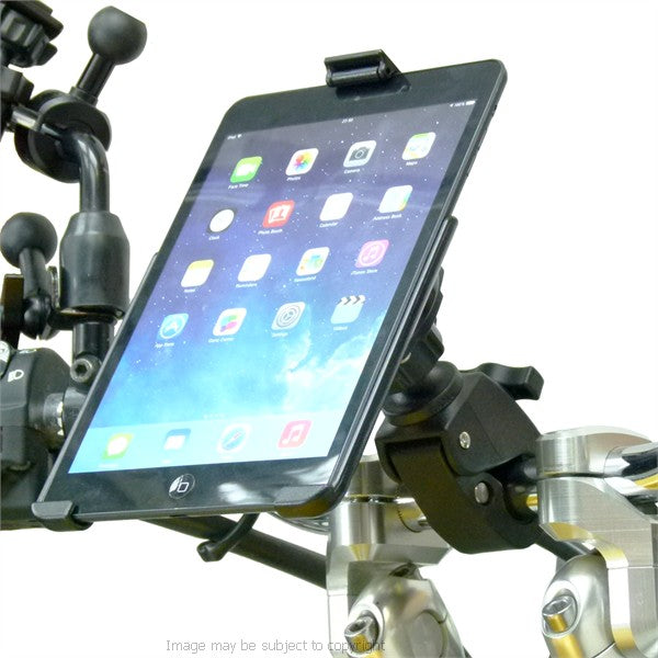 RAM Model Specific Form-Fitted Cradle for iPad Mini with 1" Rubber Ball Tough Claw Handlebar Mount (sku 21423)