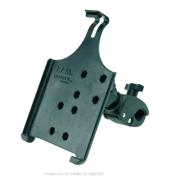 RAM Model Specific Form-Fitted Cradle for iPad Mini with 1" Rubber Ball Tough Claw Handlebar Mount (sku 21423)