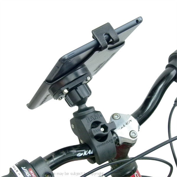 RAM Model Specific Form-Fitted Cradle for iPad Mini with 1" Rubber Ball Tough Claw Handlebar Mount (sku 21423)