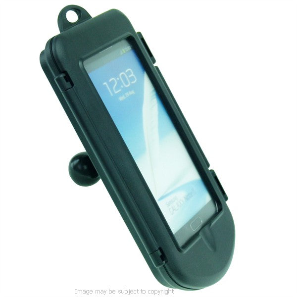 IPX4 Waterproof Hard Shell Case for Samsung Galaxy Note 2 with 1" Ball Adapter fits RAM Motorcycle Mounts (sku 21445)