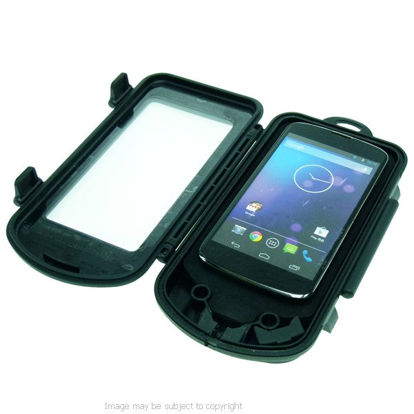 IPX4 Waterproof Hard Shell Case for Nexus 4 with 1" Socket Adapter fits RAM Motorcycle Mounts (sku 21471)
