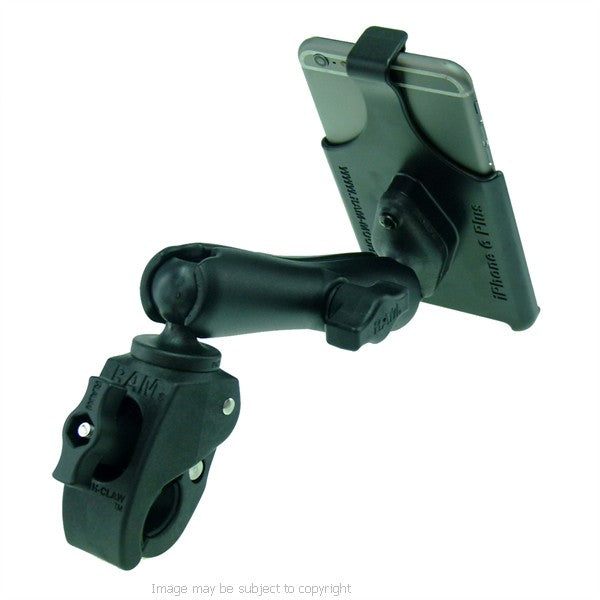 RAM Model Specific Cradle for iPhone 7 PLUS with Long Arm &amp; Tough Claw Wheelchair Mount (sku 42835)