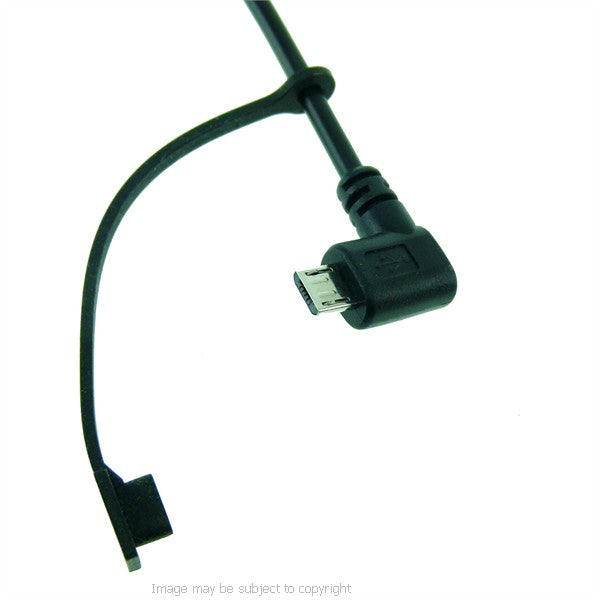 18cm - 7" Angled Micro USB Connector for BuyBits &amp; Ultimate Addons Motorcycle Hardwire &amp; DIN Chargers (sku 21503)