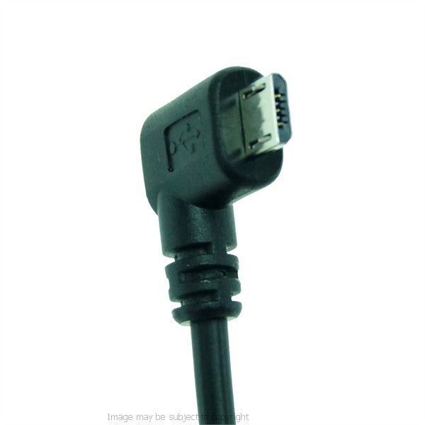 18cm - 7" Angled Micro USB Connector for BuyBits &amp; Ultimate Addons Motorcycle Hardwire &amp; DIN Chargers (sku 21503)