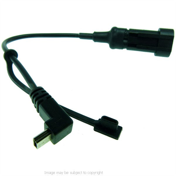 Short  7" Angled Mini USB Connector for TomTom fits BuyBits Motorcycle Hardwire &amp; DIN Chargers (sku 21505)