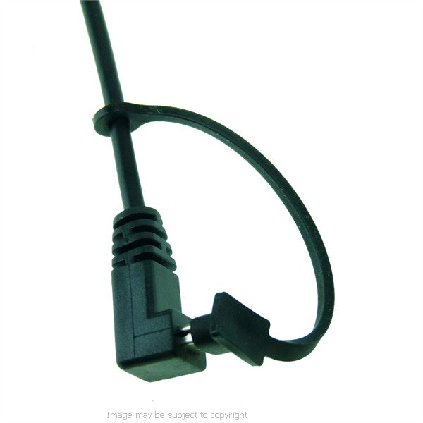 18cm - 7" Angled Mini USB Connector for BuyBits &amp; Ultimate Addons Motorcycle Hardwire &amp; DIN Chargers (sku 21504)
