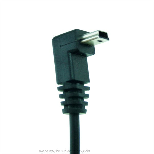 Short  7" Angled Mini USB Connector for TomTom fits BuyBits Motorcycle Hardwire &amp; DIN Chargers (sku 21505)