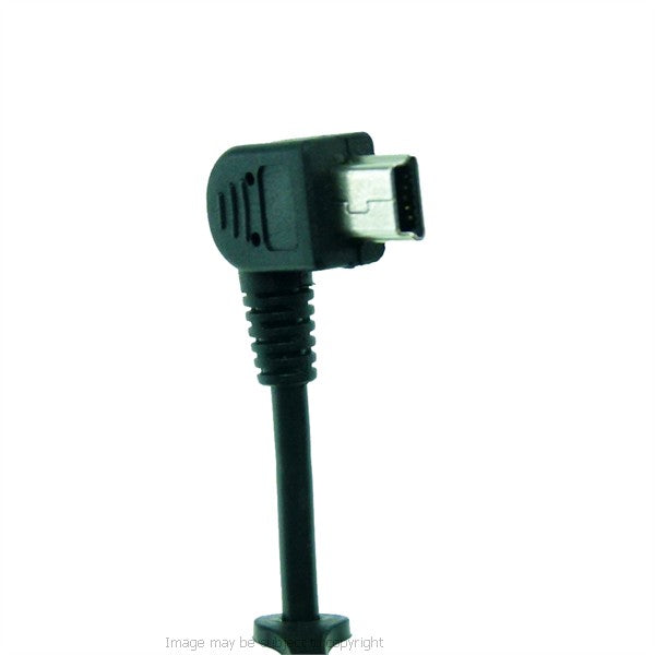 18cm - 7" Right Angled Mini USB Power Connector fits BuyBits &amp; Ultimate Addons Motorcycle Hardwire &amp; DIN Chargers (sku 21517)