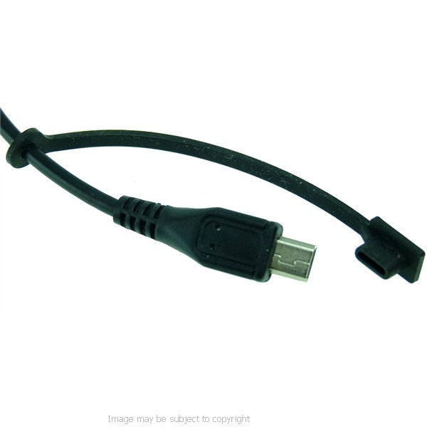 Short 7" Straight Mini USB Power Connector fits BuyBits Motorcycle Hardwire &amp; DIN Chargers (sku 21518)
