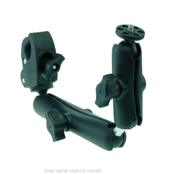 Wheelchair Rail and Tube Mount with Extension and Camera - Camcorder Round Threaded Stud Base (sku 21546)