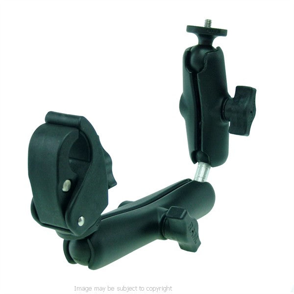 Wheelchair Rail and Tube Mount with Extension and Camera - Camcorder Round Threaded Stud Base (sku 21546)
