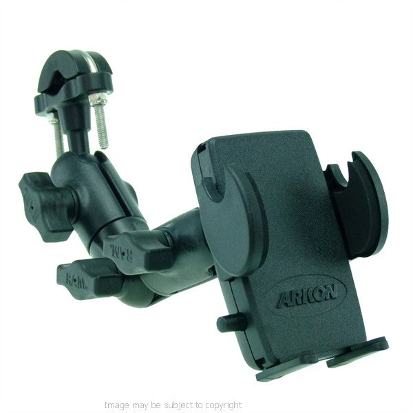 Wheelchair U-Bolt Mount with Double Socket Swivel Arm &amp; Universal Phone Holder (sku 21559)