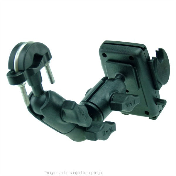 Wheelchair U-Bolt Mount with Double Socket Swivel Arm &amp; Universal Phone Holder (sku 21559)
