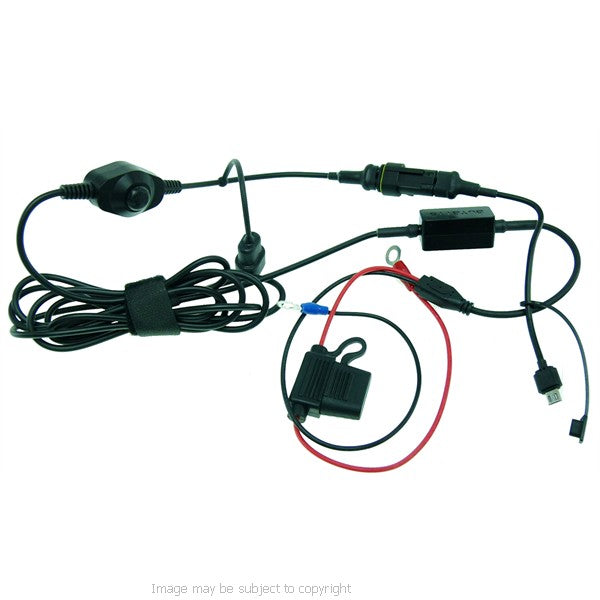 BuyBits High Power Straight Micro USB Motorcycle Hardwire Charger for Galaxy S5 (sku 21568)