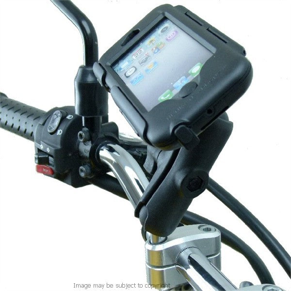 High Power Hella - DIN Powered Motorcycle Locking Strap Tough Case Mount for iPhone 5 (sku 21577)