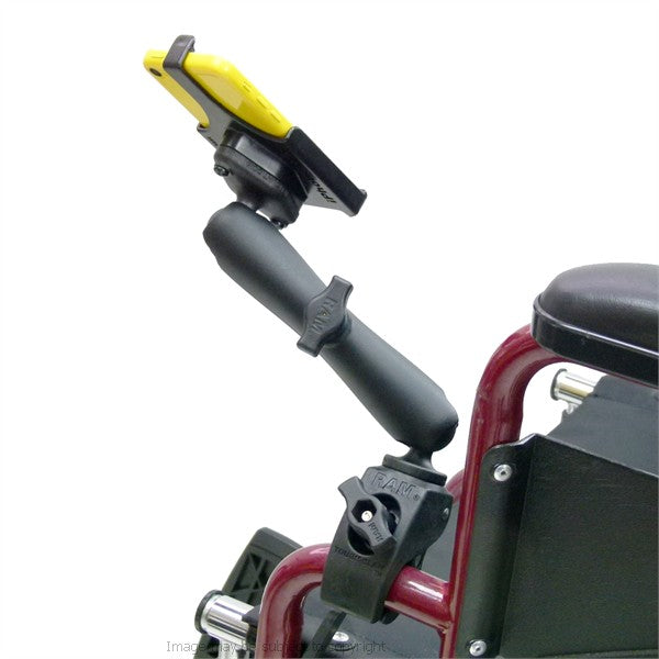 RAM Model Specific Cradle for iPhone 5C with Long &amp; Small Tough Claw Wheelchair Mount (sku 21588)