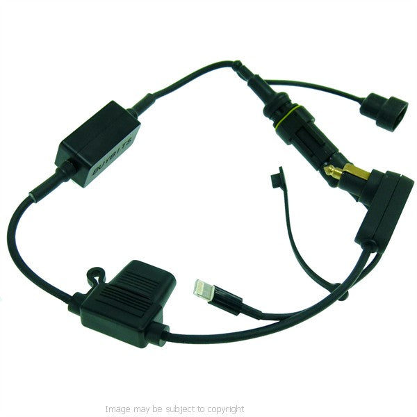 High Power Hella - DIN Powered 15mm-17mm iPhone 5 Sports Motorcycle Fork Stem Tough Case Yoke Mount (sku 21590)