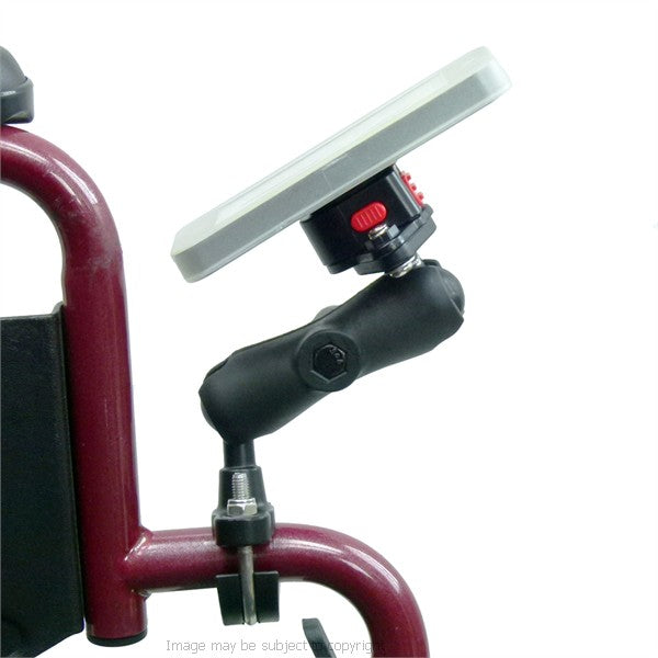 Wheelchair U-Bolt and Double Socket Arm Mount with Lightweight iPhone 5 Case and RainGuard (sku 21592)