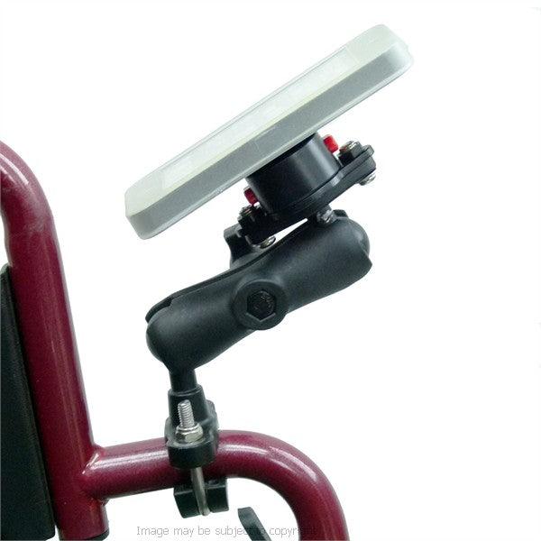 Wheelchair U-Bolt - Double Socket Arm Mount with Lightweight iPhone 5S Case &amp; RainGuard. (sku 21596)