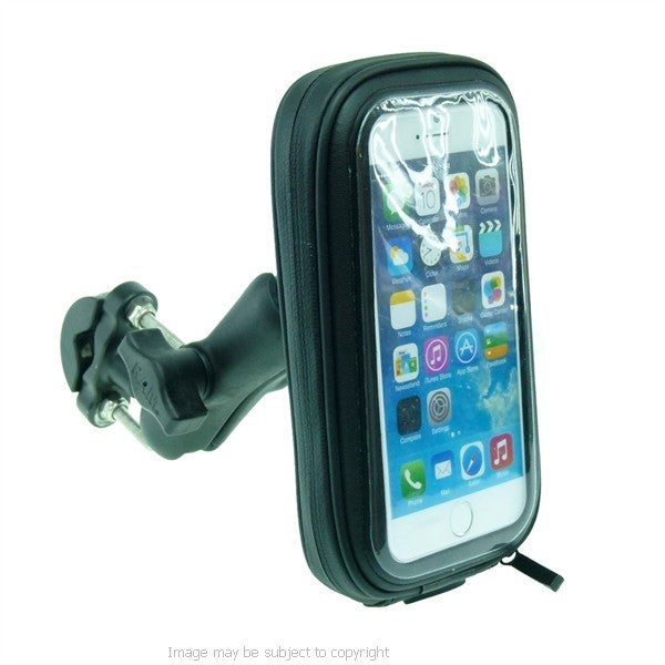 Wheelchair U-Bolt - Double Socket Arm Mount with Weather Resistant Case for iPhone 6  4.7 (sku 21611)