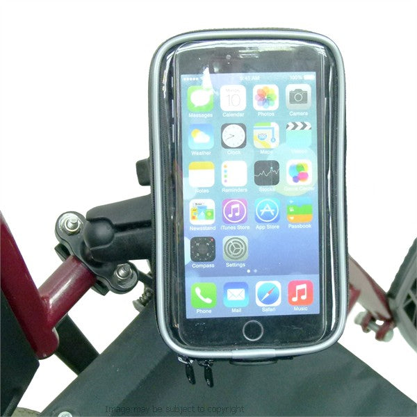 Wheelchair U-Bolt and Double Socket Arm Mount with Weather Resistant Case for iPhone 6 Plus  5.5 (sku 21613)