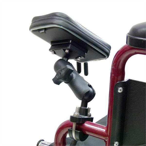 Wheelchair U-Bolt and Double Socket Arm Mount with Waterproof Case for iPhone 5S (sku 30042)