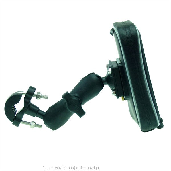 Wheelchair U-Bolt and Double Socket Arm Mount with Weather Resistant Case for iPhone 5S. (sku 21617)