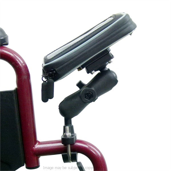 Wheelchair U-Bolt and Double Socket Arm Mount with Weather Resistant Case for iPhone 5S. (sku 21617)