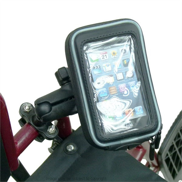 Wheelchair U-Bolt and Double Socket Arm Mount with Weather Resistant Case for iPhone 5C. (sku 21619)