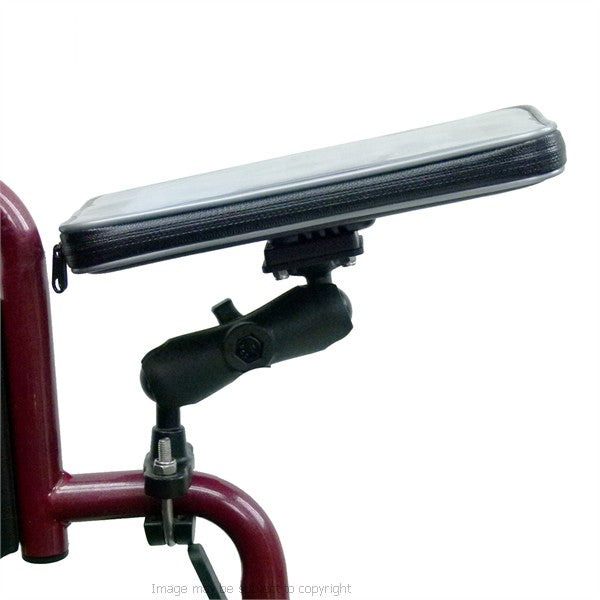 Wheelchair U-Bolt and Double Socket Arm Mount with Weather Resistant Case for iPad Mini 2 (sku 30044)