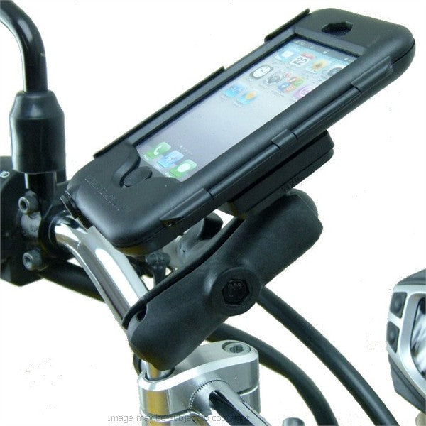 High Power Hella DIN Extended M8 Motorcycle Tough Case Mount for iPhone 5S (sku 21630)