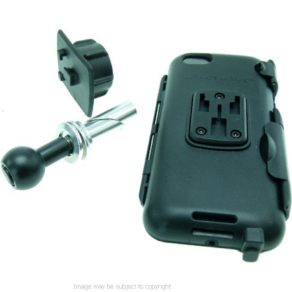 High Powered Hardwire 15mm-17mm iPhone 5S Sports Motorcycle Fork Stem Tough Case Yoke Mount (sku 21642)