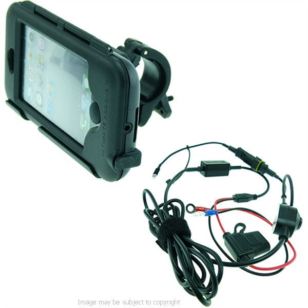 High Power Hardwire Easy Fit iPhone 5S Waterproof Motorcycle Mount Kit (sku 21645)