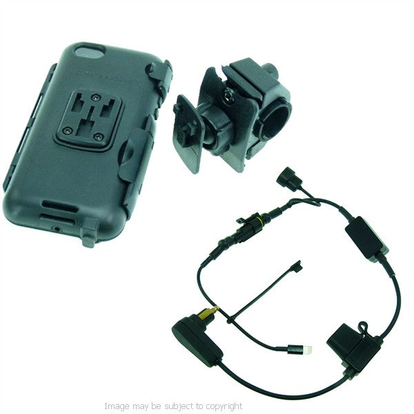 High Power Hella - DIN - BMW style iPhone 5S Waterproof Motorcycle PRO Mount (sku 21648)