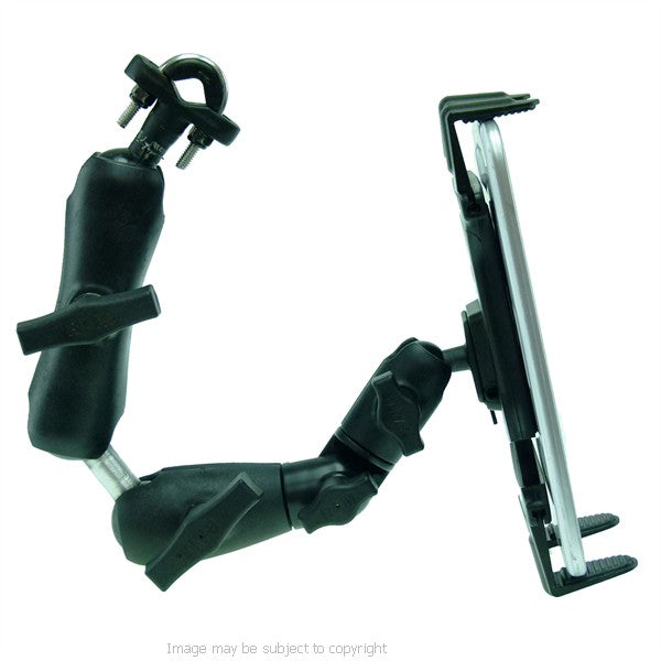 Wheelchair Rail and Tube Mount with Extension and Tablet Holder for Samsung Galaxy Note 8.0 (sku 21667)
