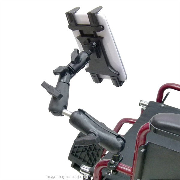 Wheelchair Rail and Tube Mount with Extension and Tablet Holder for Samsung Galaxy Note 8.0 (sku 21667)