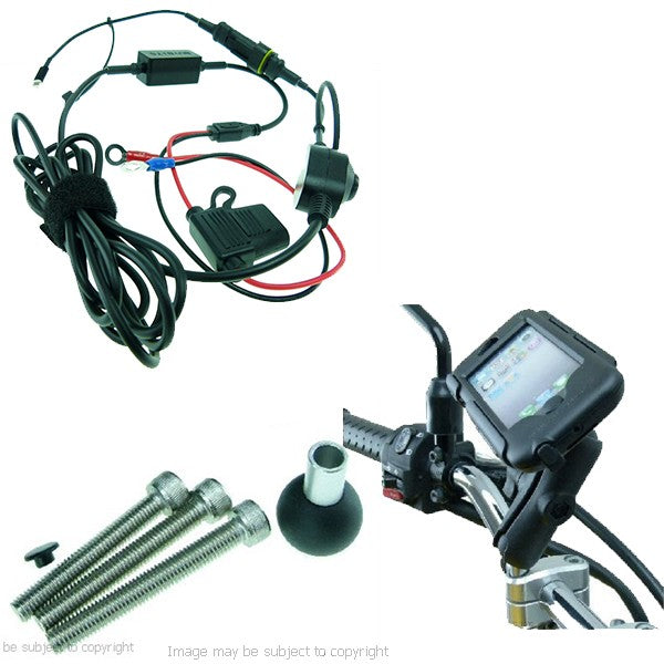 High Power Hardwire Extended Tough Case M8 Motorcycle Mount for iPhone 5C (sku 21668)