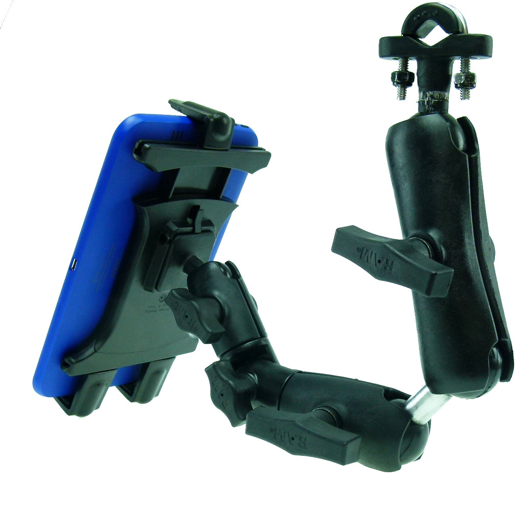 Wheelchair Rail - Tube Mount with Extension &amp; Tablet Holder for Tesco Hudl 2. (sku 21672)