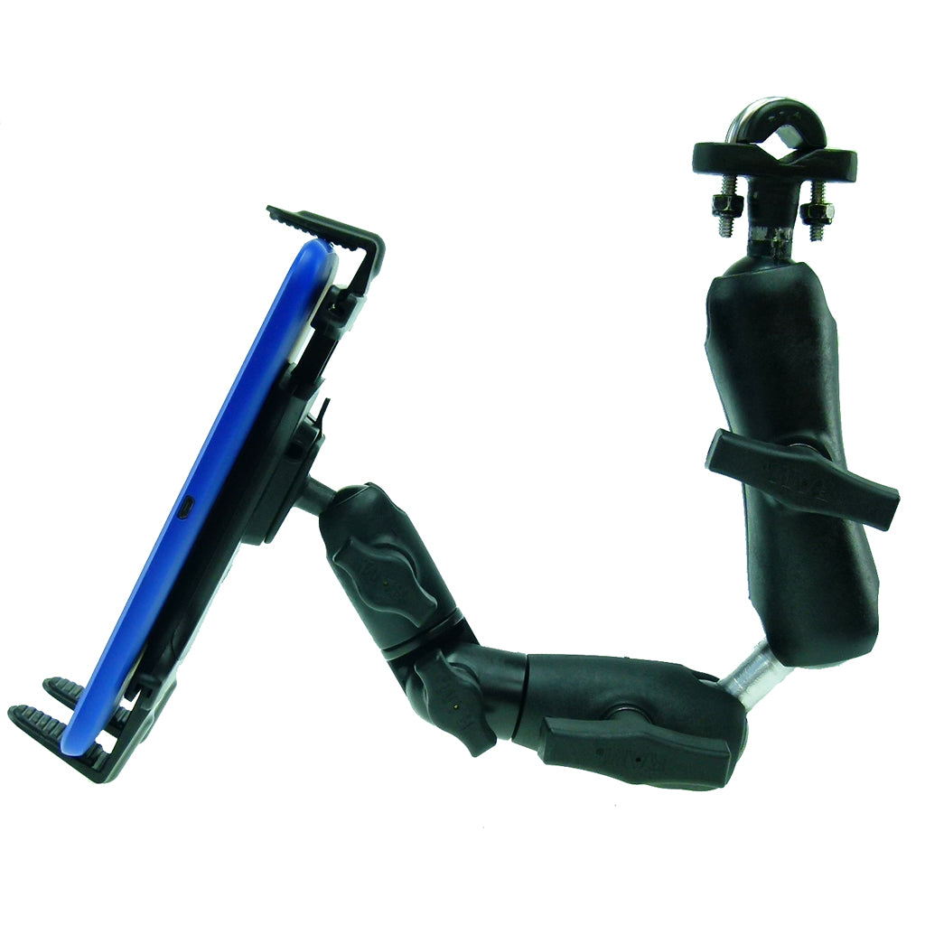 Wheelchair Rail and Tube Mount with Extension and Tablet Holder for Tesco Hudl. (sku 21670)