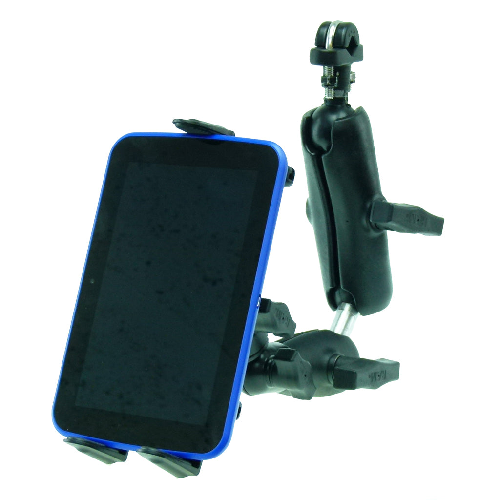 Wheelchair Rail and Tube Mount with Extension and Tablet Holder for Tesco Hudl. (sku 21670)